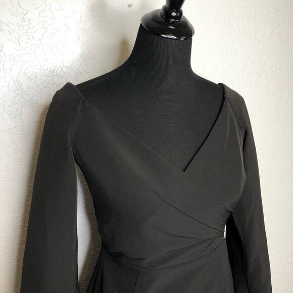 Bardot Ava black off shoulder flared sleeve sheath dress size US 6 / Small - Picture 4 of 16